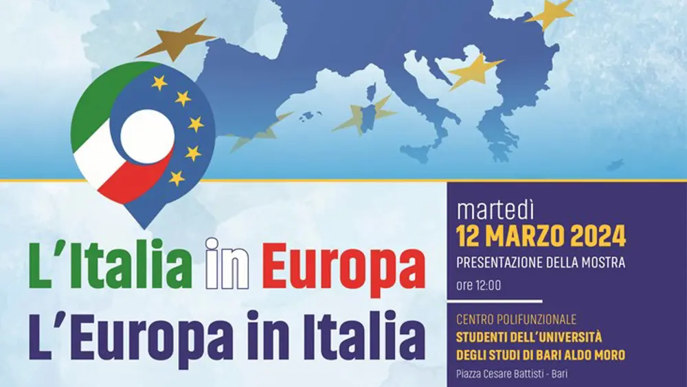 Università di Bari ospita la mostra "L'Italia in Europa - L'Europa in Italia" Università di Bari ospita la mostra "L'Italia in Europa - L'Europa in Italia"